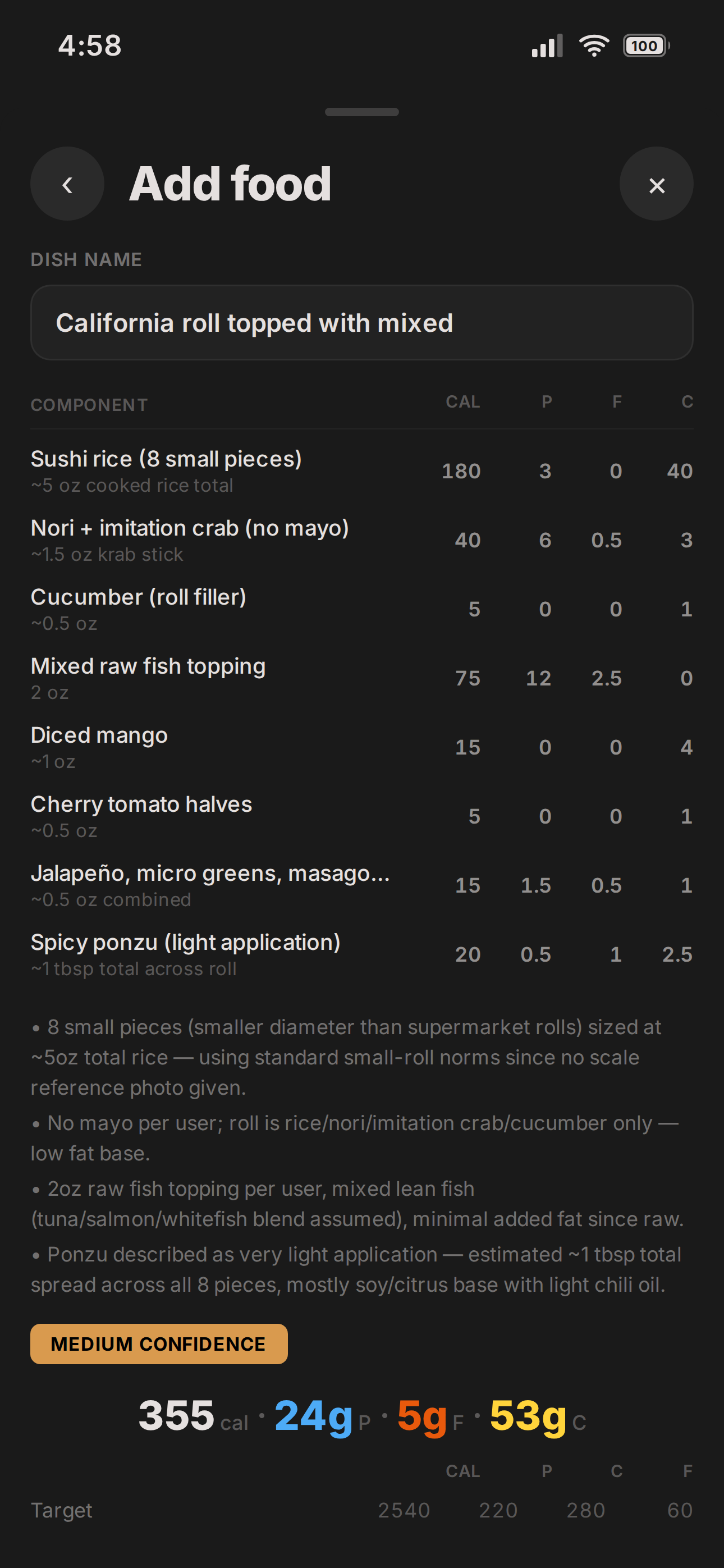 Macro Vision — component-level macro estimate